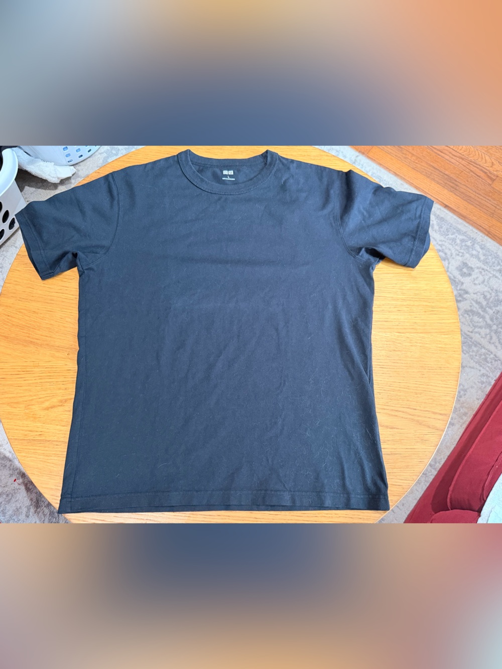 MWT Uniqlo Men's Black Short Sleeve Crew Neck Cotton T-Shirt